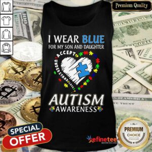 Top Blue Autism Daughter Awareness Tank Top