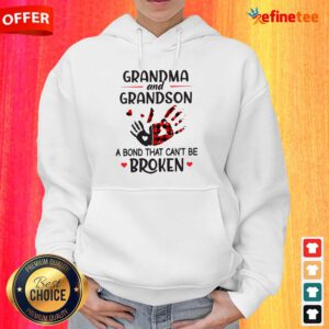 Wonderful Grandma And Grandson A Bond That Cant Be Broken Hoodie