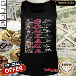 Ecstatic Gonzaga Basketball All Team Signature Tank Top