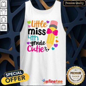 Excellent Little Miss 4th Grade Cutie Tank Top