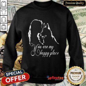 Funny Girl Kiss Dog You Are My Happy Place Sweatshirt