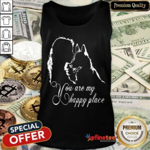 Funny Girl Kiss Dog You Are My Happy Place Tank Top
