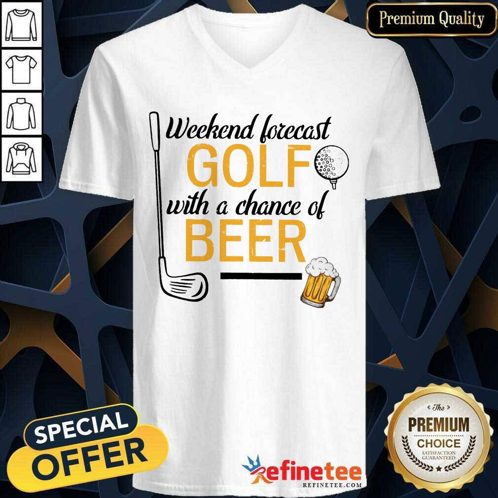 Golf With A Chance Of Beer V-neck Golf With A Chance Of Beer V-neck