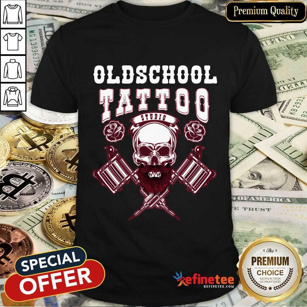 Good Old School Tattoo Studio Skull Shirt
