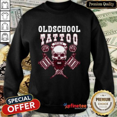 Good Old School Tattoo Studio Skull Sweatshirt