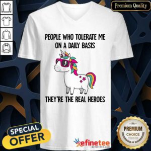Good Unicorn People Who Tolerate Me On A Daily Basis V-neck