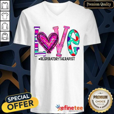 Happy Love Respiratory Therapist Nurse V-neck