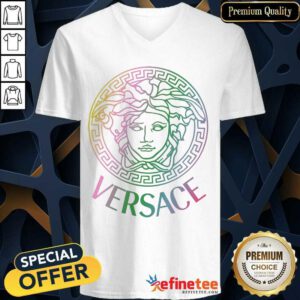Happy Versace Logo Color V-neck