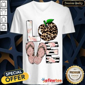 Love Apple Leopard V-neck