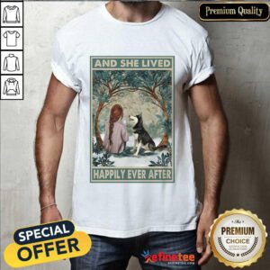 Nice Husky Dog And She Lived Happily Ever After Poster Shirt