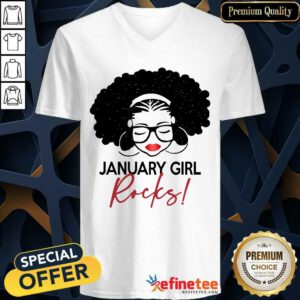 Original January Girl Rocks V-neck