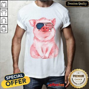 Pig American Flag Independence Day Shirt