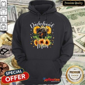 Premium Dachshund Mom Sun Flower Hoodie