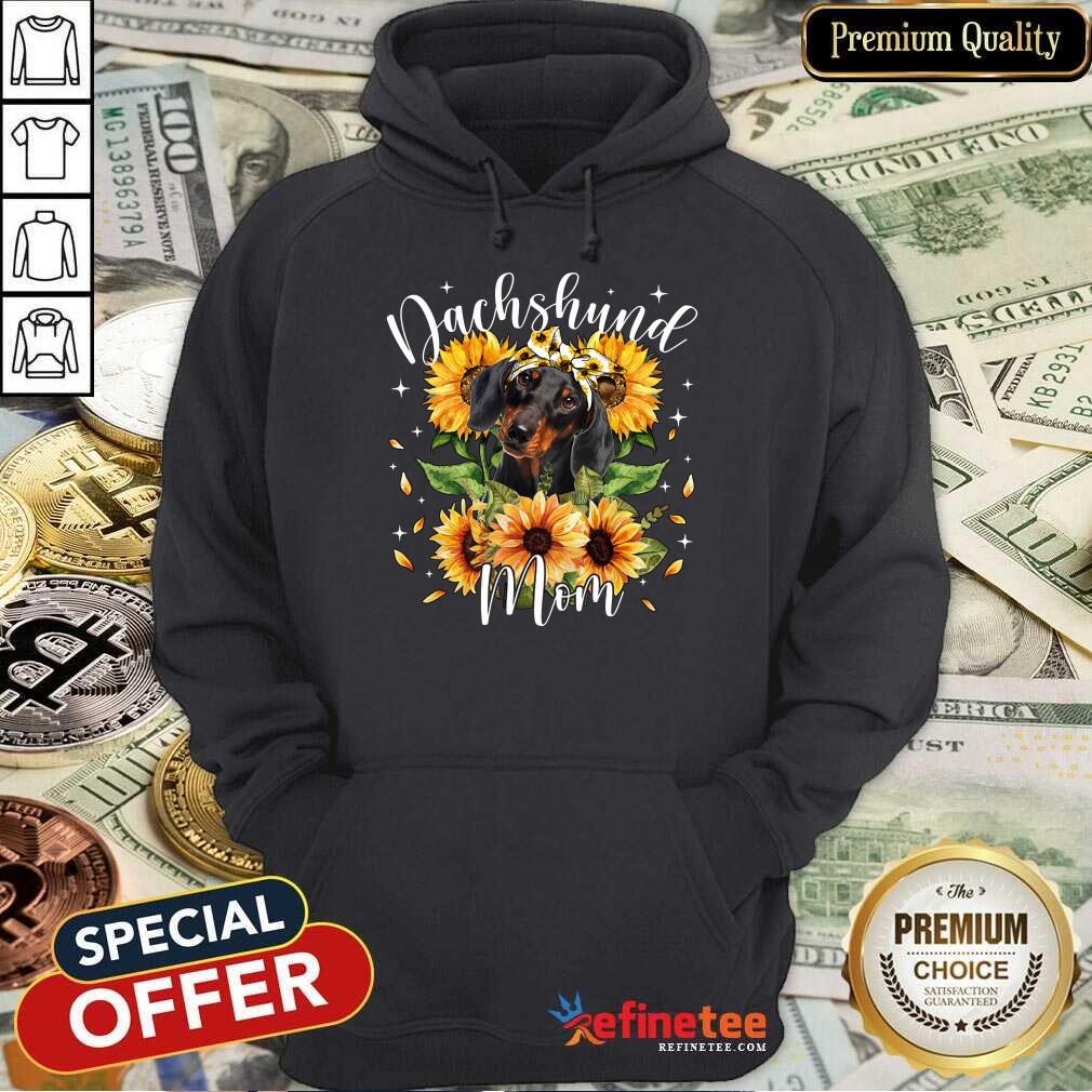 Premium Dachshund Mom Sun Flower Hoodie Premium Dachshund Mom Sun Flower Hoodie