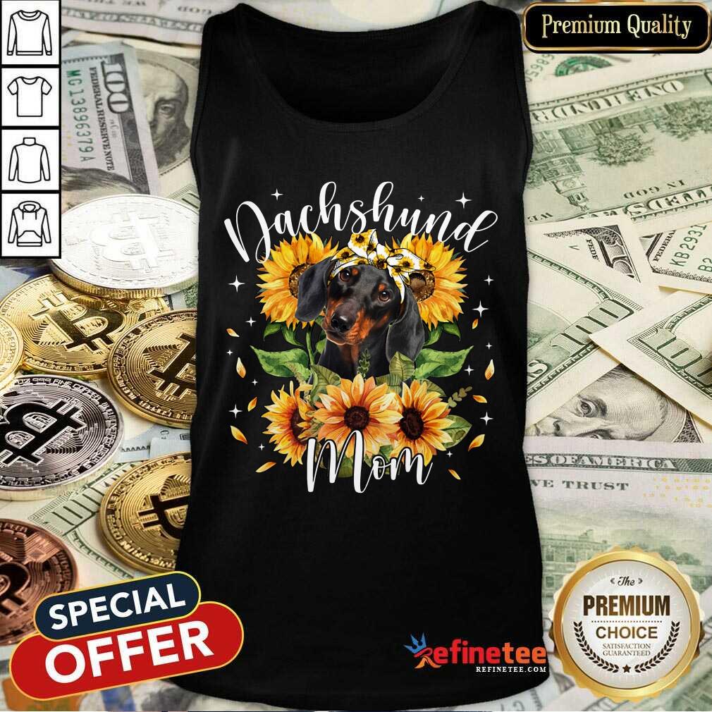 Premium Dachshund Mom Sun Flower Tank Top Premium Dachshund Mom Sun Flower Tank Top