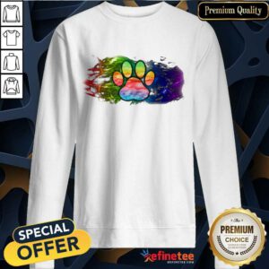 Premium Pisces Dog Paw Color Sweatshirt