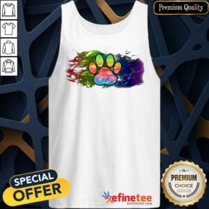 Premium Pisces Dog Paw Color Tank Top