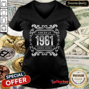 Premium Vintage 1961 Birthday Limited Edition V-neck
