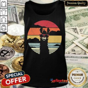 Pretty Llama Wear Glasses Vintage Tank Top