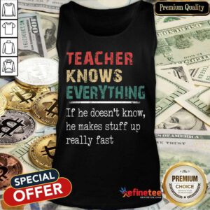 Pretty Teacher Knows Everything Vintage Tank Top