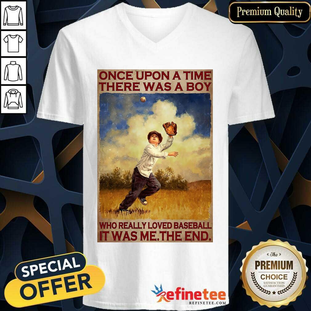A Boy Who Really Loved Baseball Poster V-neck A Boy Who Really Loved Baseball Poster V-neck