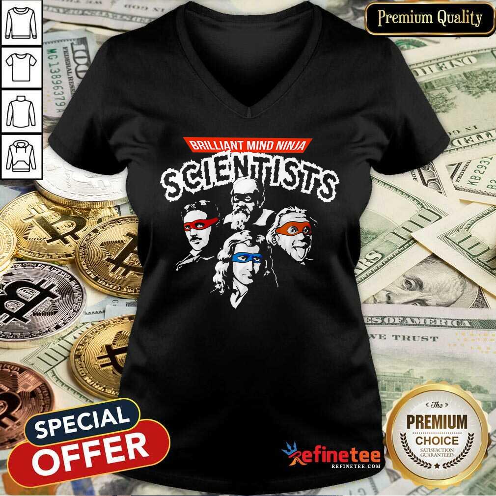 Brilliant Mind Ninja Scientists V-neck Brilliant Mind Ninja Scientists V-neck