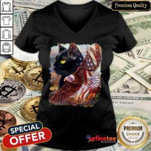 Cat American Patriot For Cat Lover V-neck