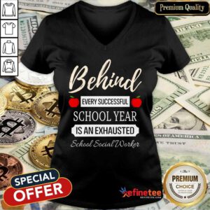 Exhausted School Social Worker V-neck