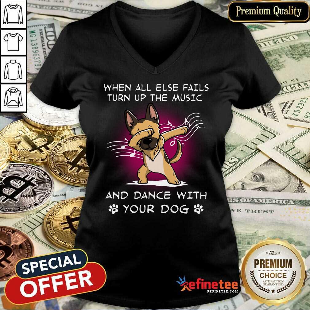 German Shepherd Music And Dance V-neck German Shepherd Music And Dance V-neck