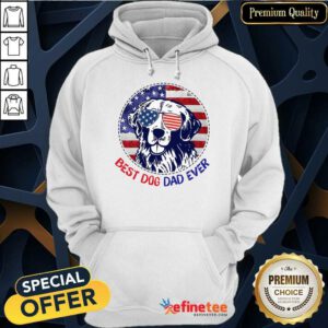 Golden Best Dog Dad Ever American Flag Hoodie