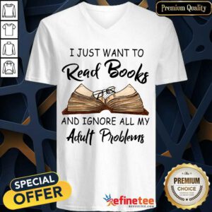 I Just Want To Read Books V-neck