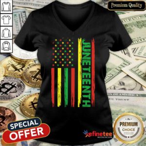 Juneteenth Day Flag V-neck