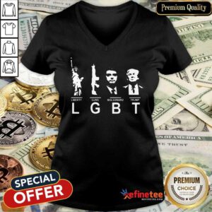 Liberty Guns Bolsonaro Trump LGBT V-neck