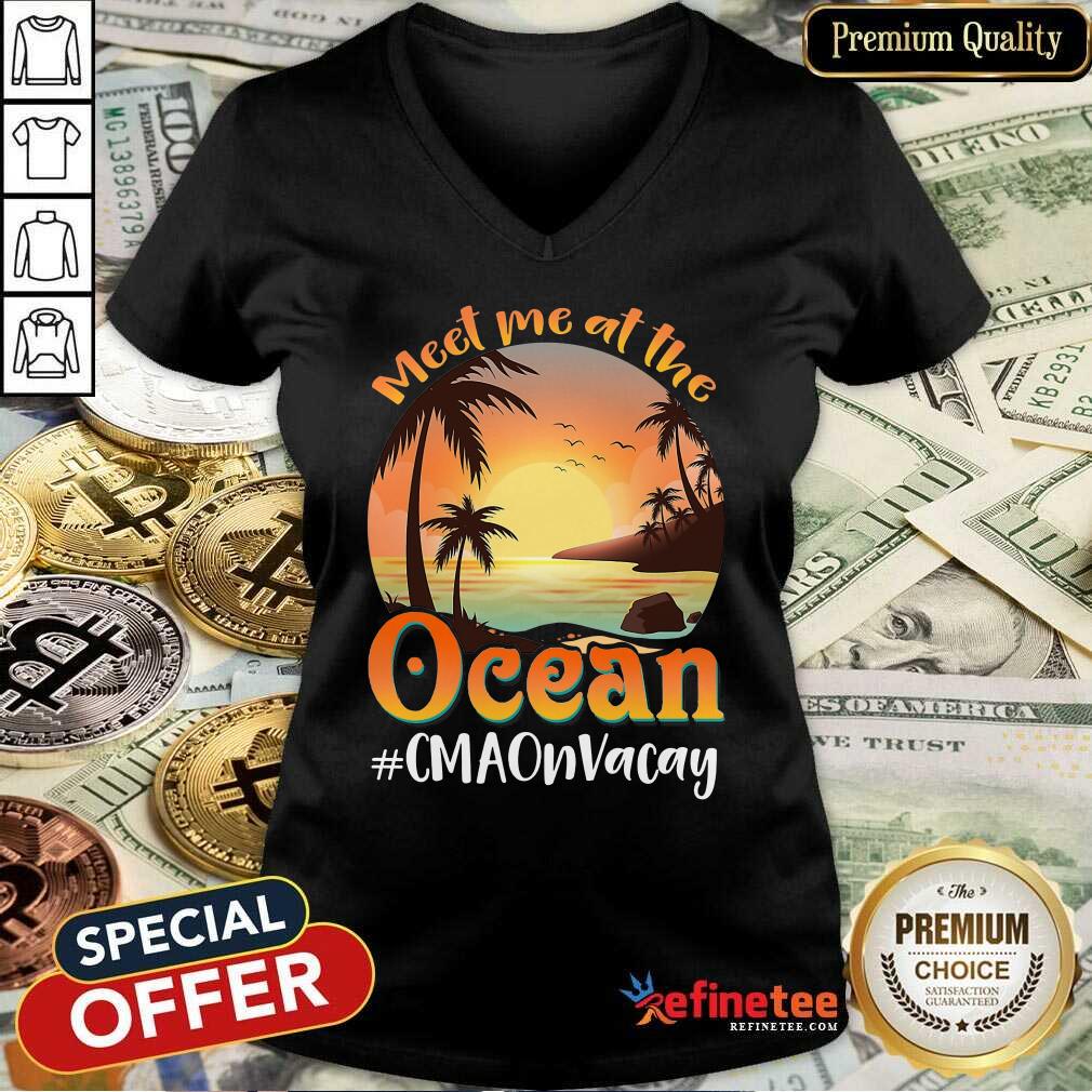 Meet Me At The Ocean #CNAOnVacay V-neck Meet Me At The Ocean #CNAOnVacay V-neck
