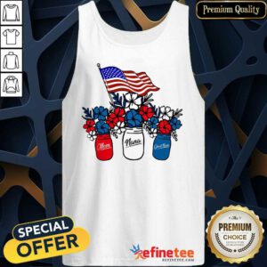 Mom Nana Great Nana American Flag Tank Top