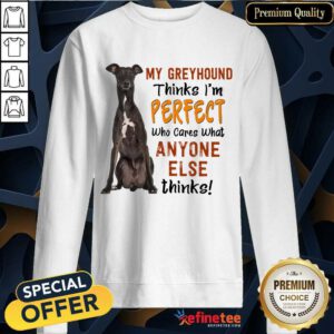 My Greyhound Thinks I'm Perfect Sweatshirt