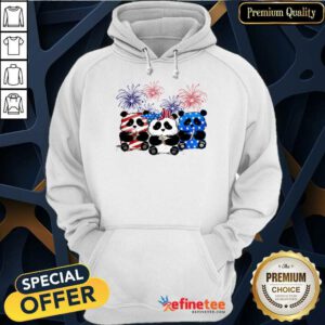 Panda American Flag Firework Hoodie