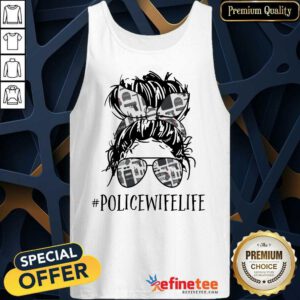 Police Wife Life Messy Bun Tank Top