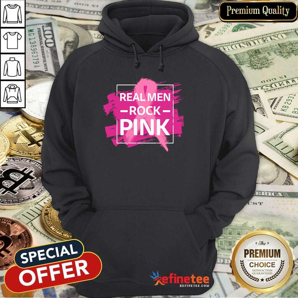Real Men Rock Pink Hoodie Real Men Rock Pink Hoodie