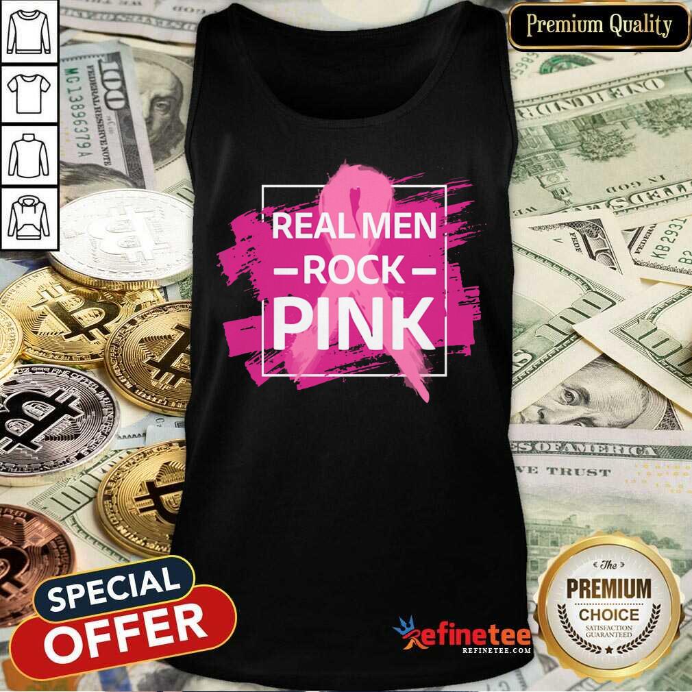 Real Men Rock Pink Tank Top Real Men Rock Pink Tank Top