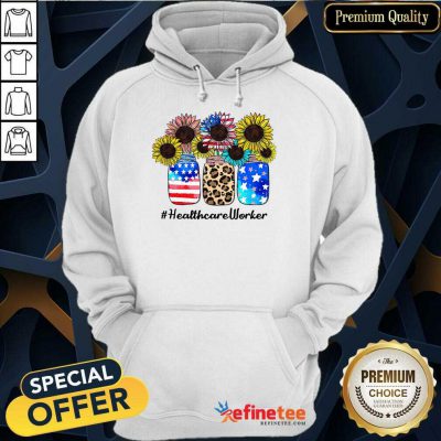 Sunflower American Flag Healthcare Worker Hoodie