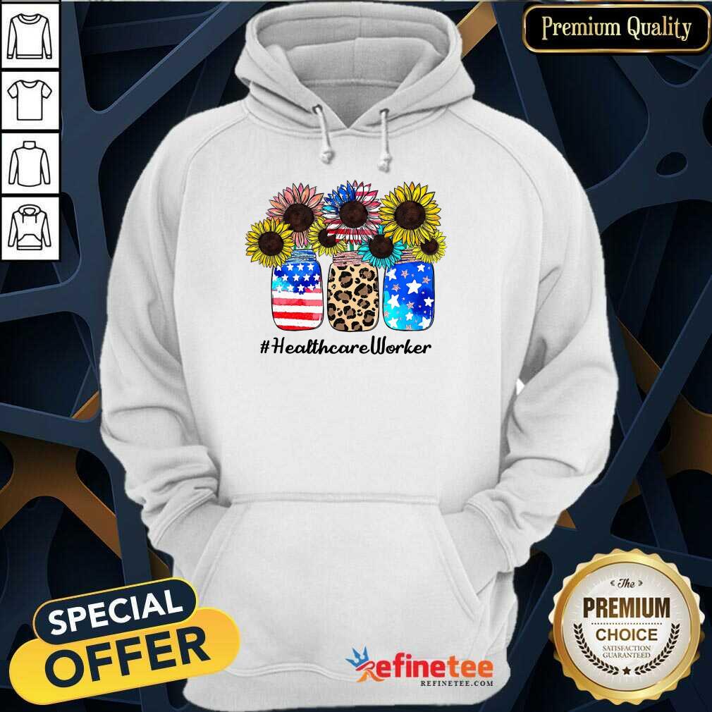 Sunflower American Flag Healthcare Worker Hoodie Sunflower American Flag Healthcare Worker Hoodie