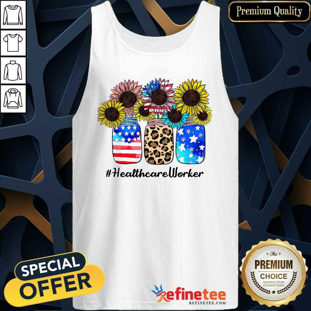 Sunflower American Flag Healthcare Worker Tank Top Sunflower American Flag Healthcare Worker Tank Top