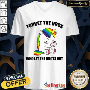 Unicorns Forget The Dogs V-neck