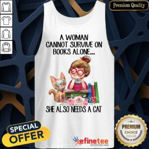 A Woman Cannot Survive On Books Tank Top