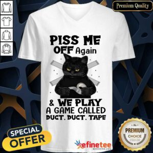 Black Cat Play A Game Called Duct Duct Tape V-neck