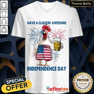 Cluckin' Awesome Independence Day 2 V-neck