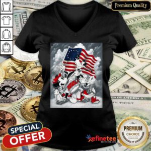 Disney American Flag 4th Of July V-neck