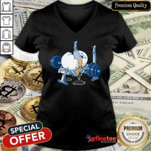Eggs Weightlifting Accident Gym V-neck