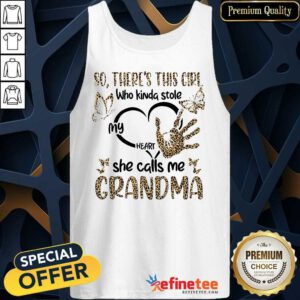 Girl Heart She Call Me Grandma Tank Top